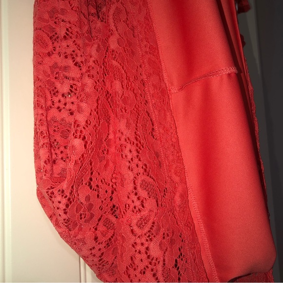 NWT Jessica Simpson orange lace overlay dress size 8 - Picture 4 of 7
